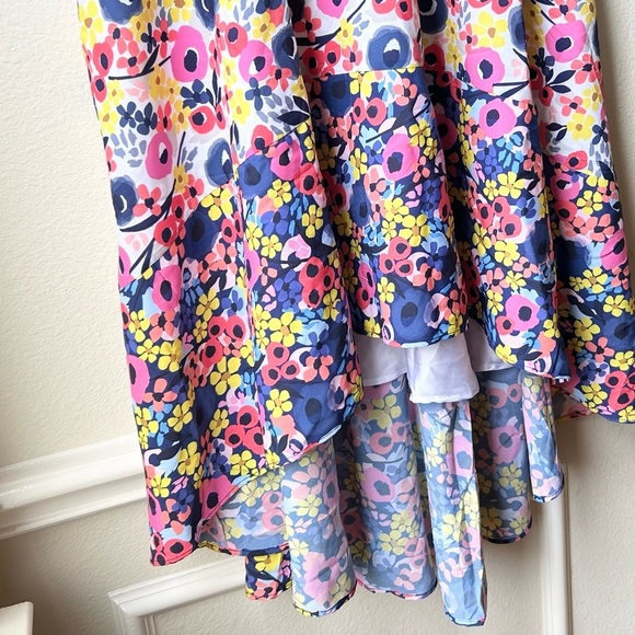 NWT Anthropologie HUTCH White Pink Bethanie Floral High Low Dress Sz XL - Picture 7 of 16